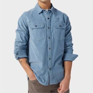 Stio Light Blue Saratoga Corduroy Button-Down Shirt